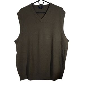 Dockers Charcoal Gray Golf Sweater Vest XLT EUC Cable Knit
